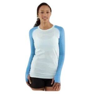 Lululemon Run Swiftly Tech Long Sleeve Aquamarine Beach Blanket Blue Size 4